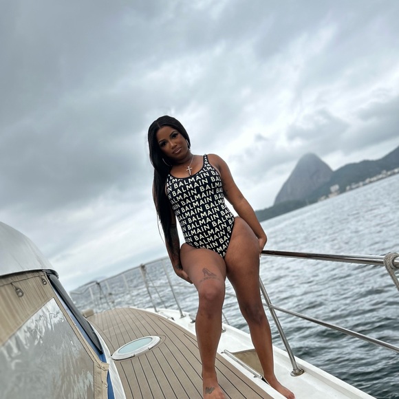 Authentic Balmain Swimsuit worn once perfect condition - Picture 2 of 2